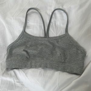 Alo Yoga Heather Gray sports bra